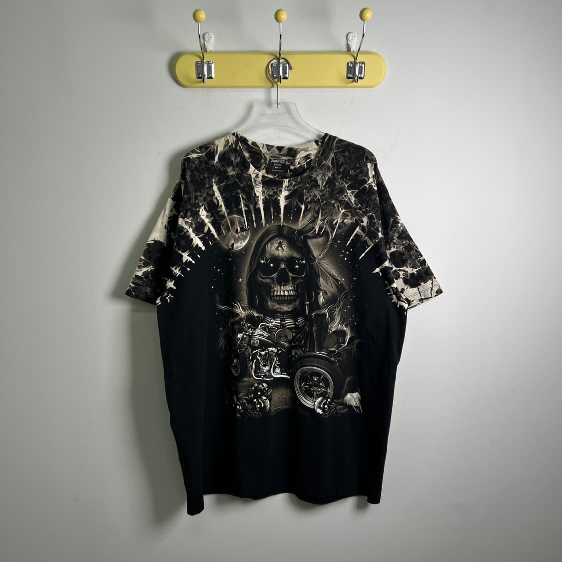survivors 빈티지 펑크 스컬 프린팅 반팔 티셔츠 XL 상품이미지1