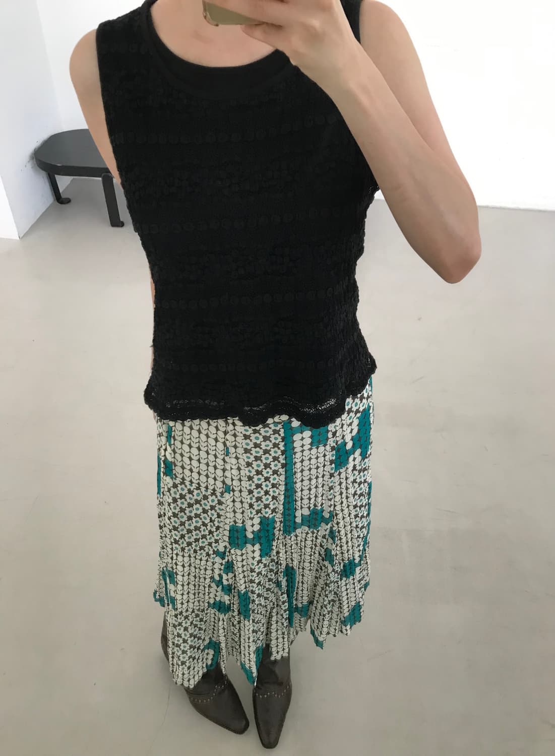 vintage black lace sleeveless 상품이미지1