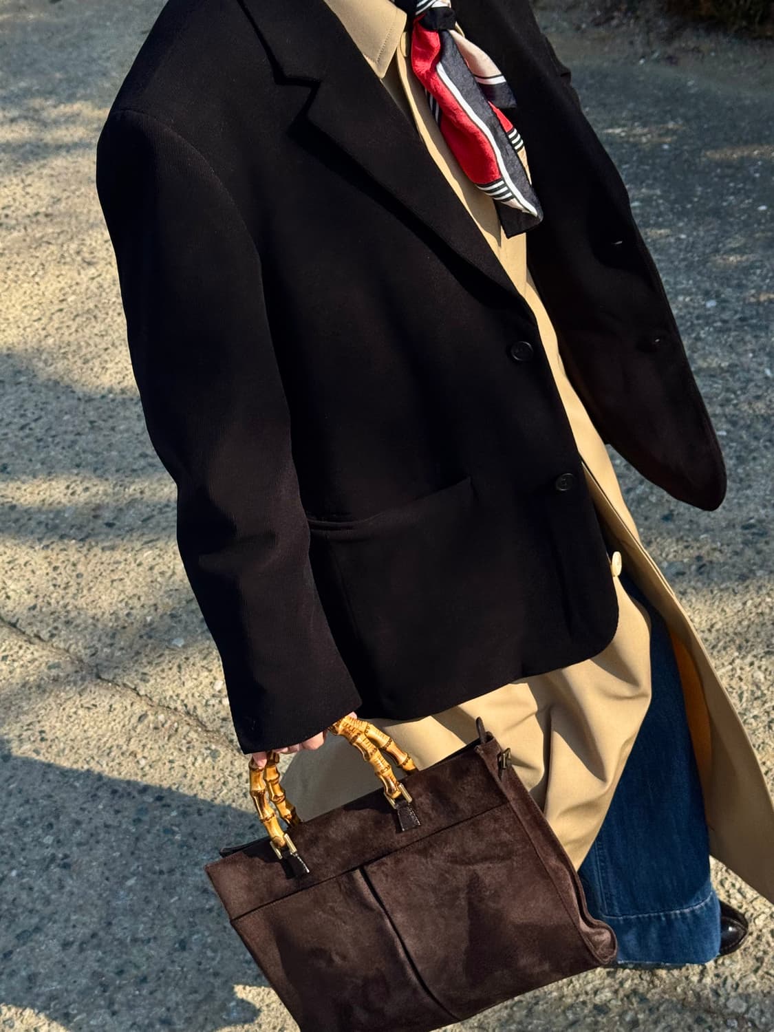 GUCCI(구찌) 뱀부 스웨이드 토트백 상품이미지10