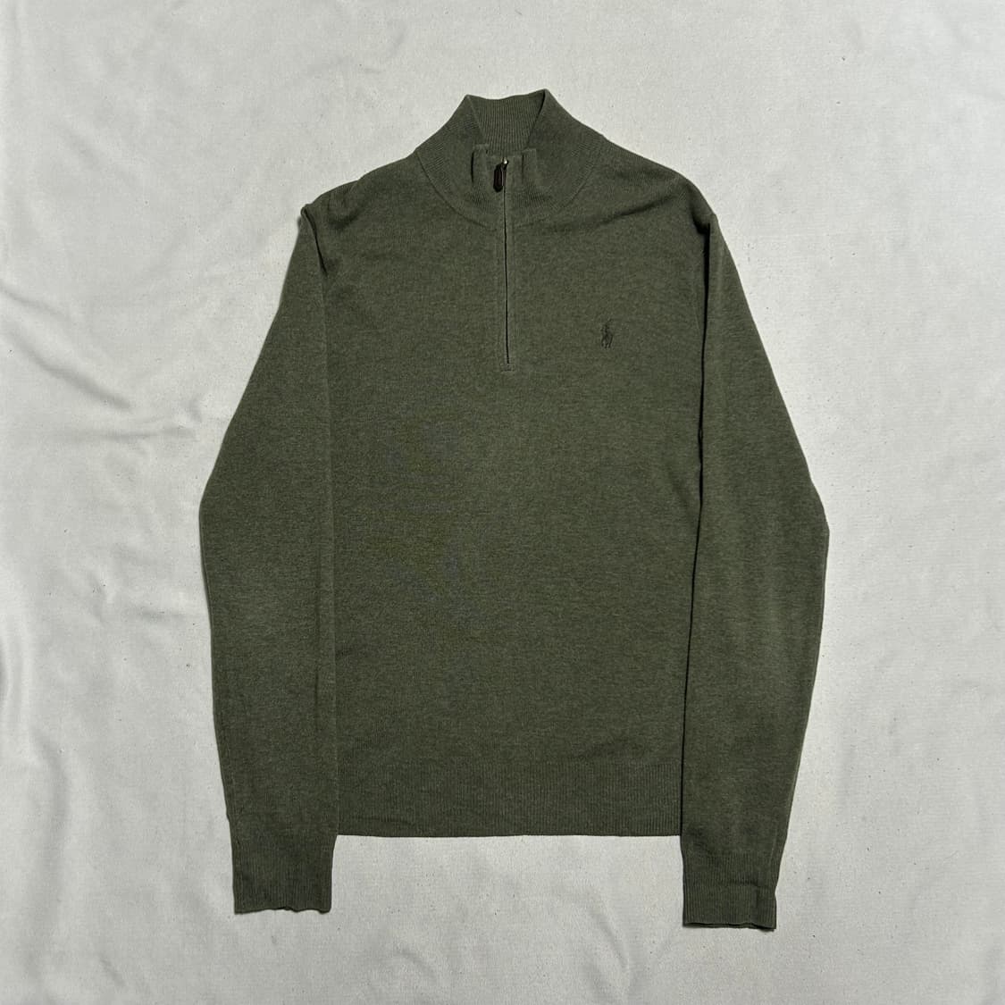 M 폴로랄프로렌 카키 반집업 울 니트 상품이미지2