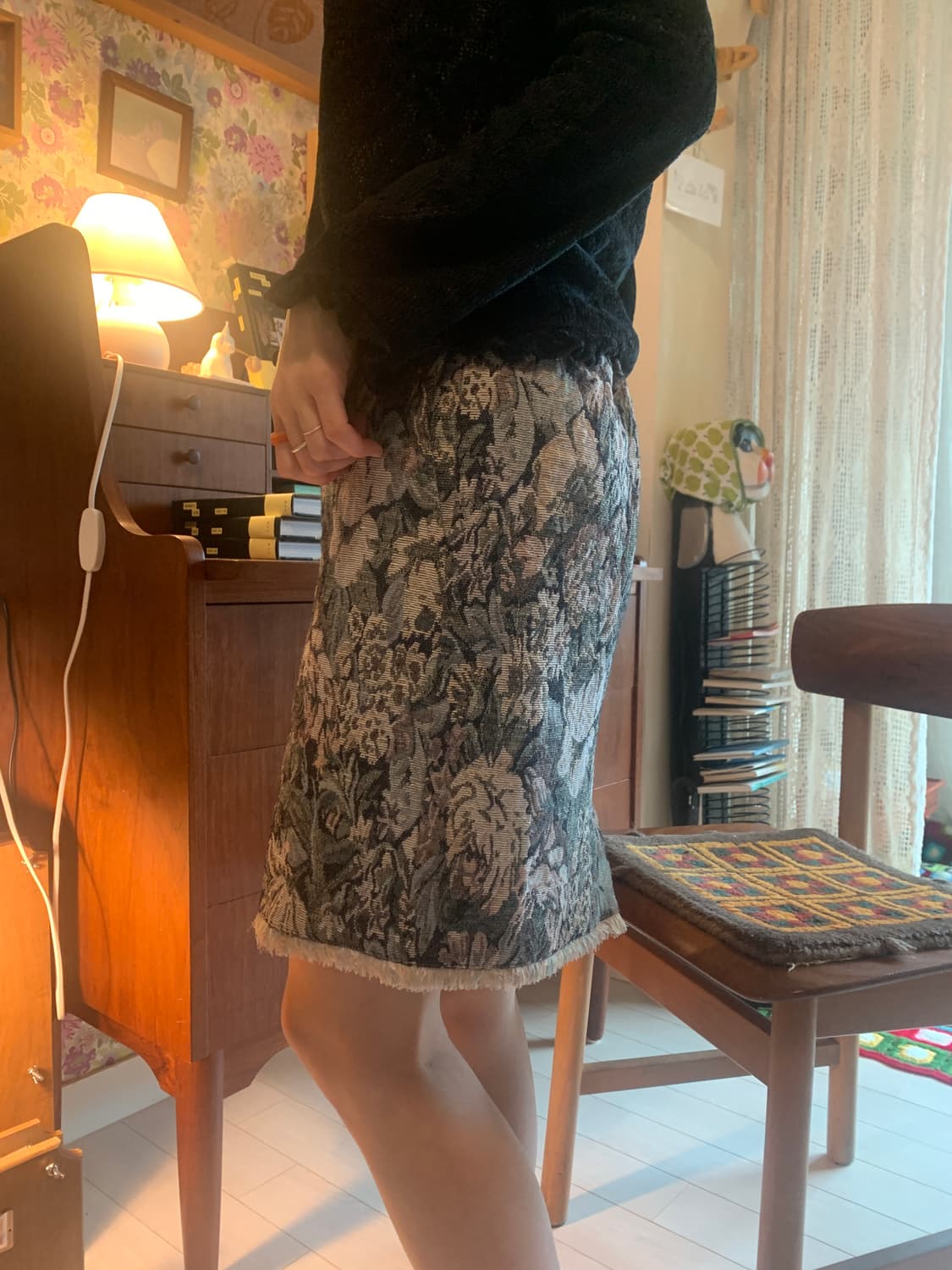 플라워 패턴 미니 스커트 상품이미지2