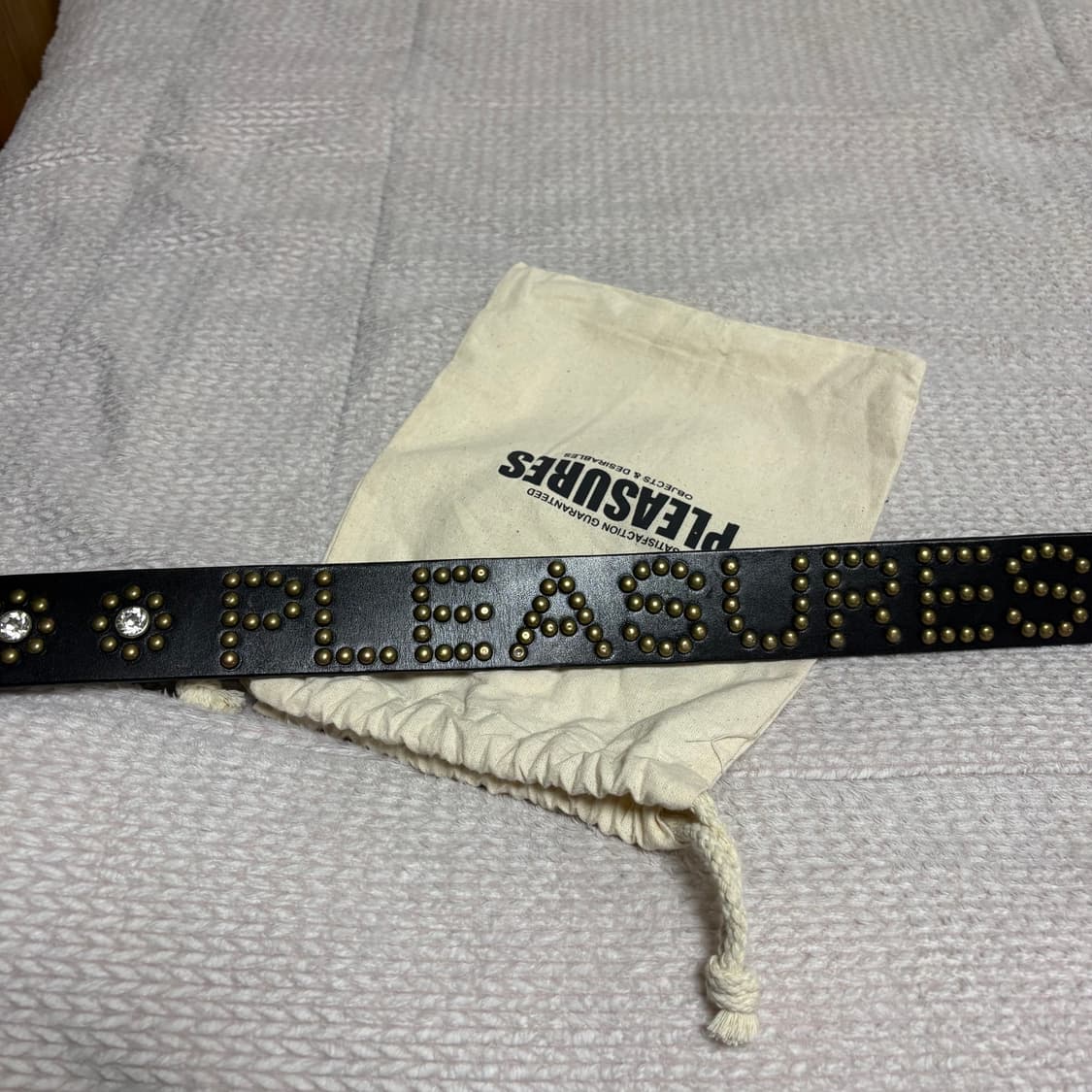 Pleasures 스터드 벨트 블랙 s/m 플레져스 상품이미지4