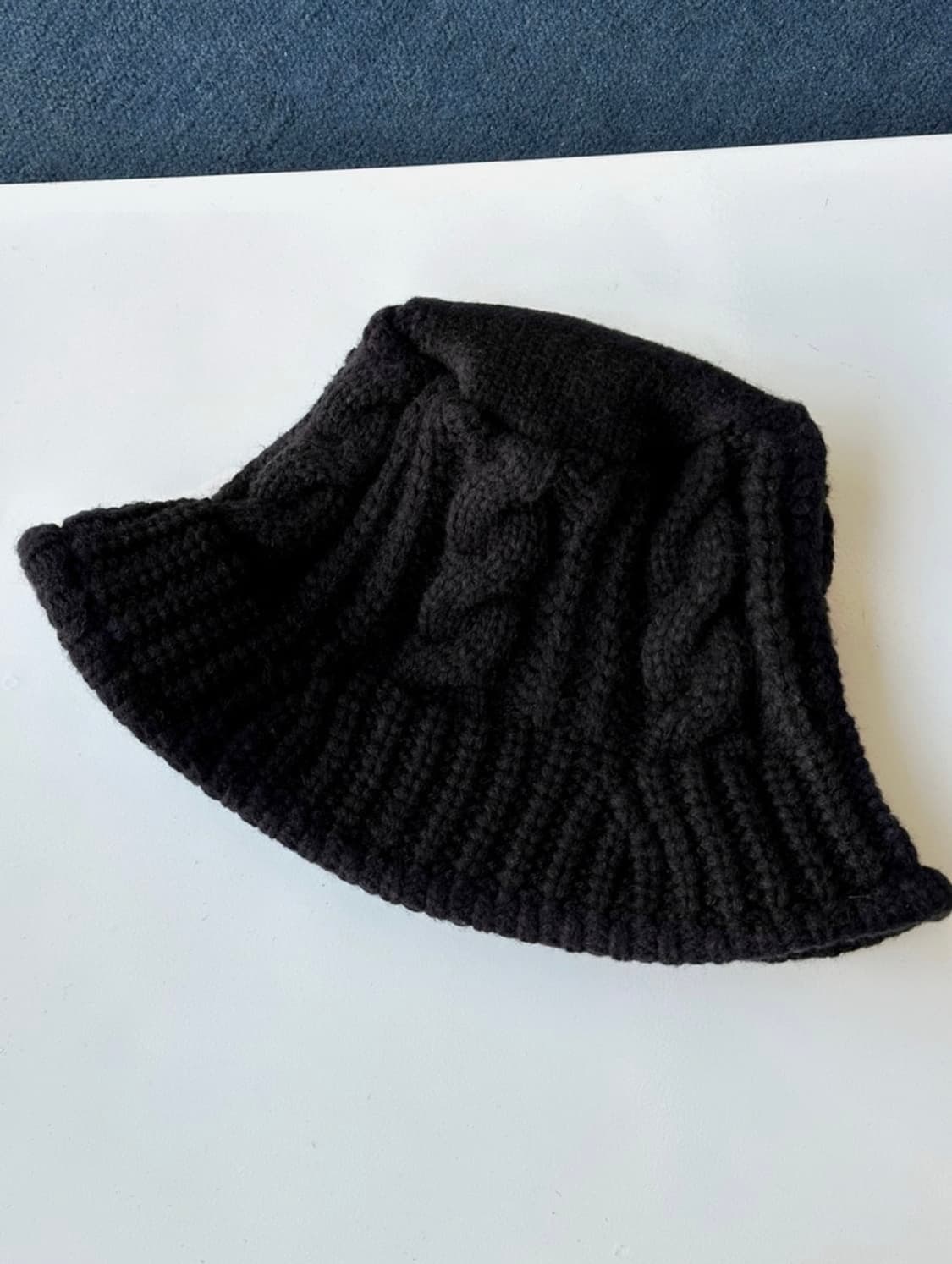 케이블 니트 버킷햇 상품이미지3