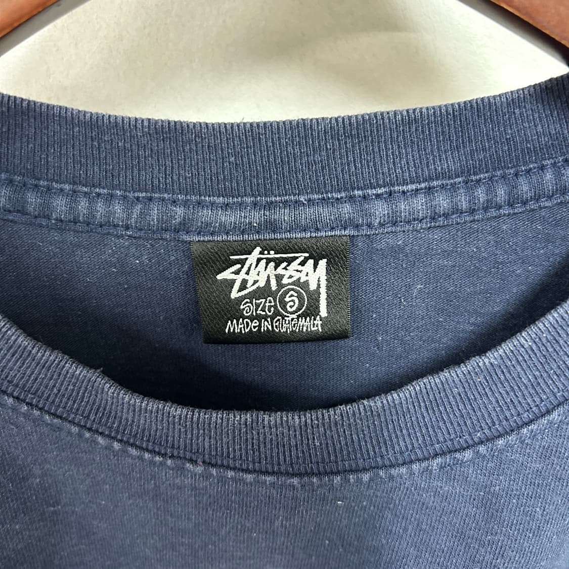 스투시 스탁로고 롱슬리브 티셔츠 네이비 상품이미지7