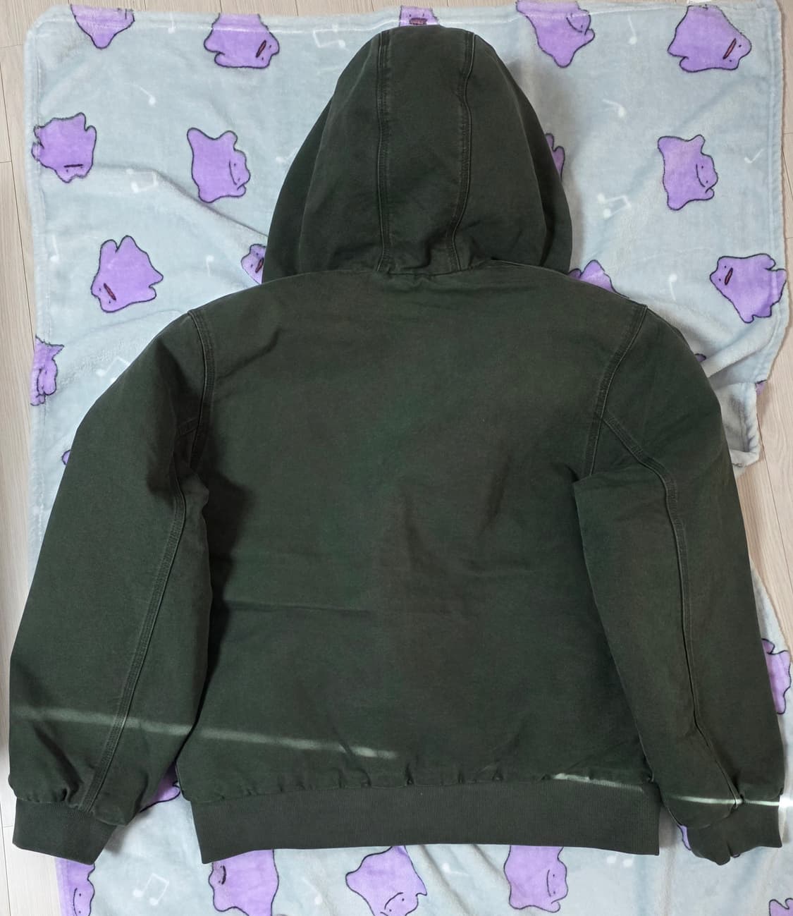 칼하트 WIP OG 액티브 자켓 올리브 스톤 캔버스 상품이미지2