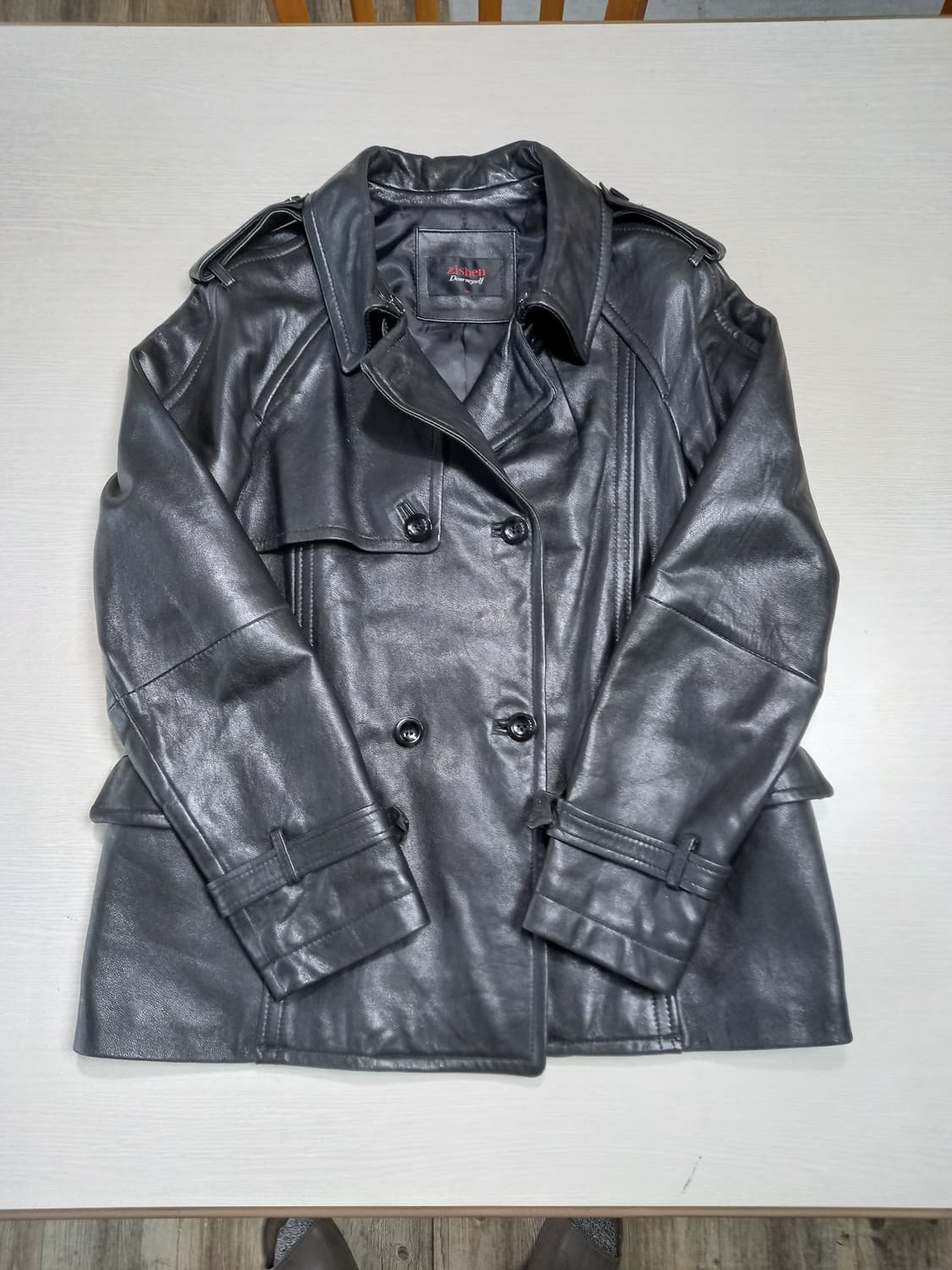 M90 Zishen Kor 여성용 양가죽 자켓 블랙 M-14 상품이미지3