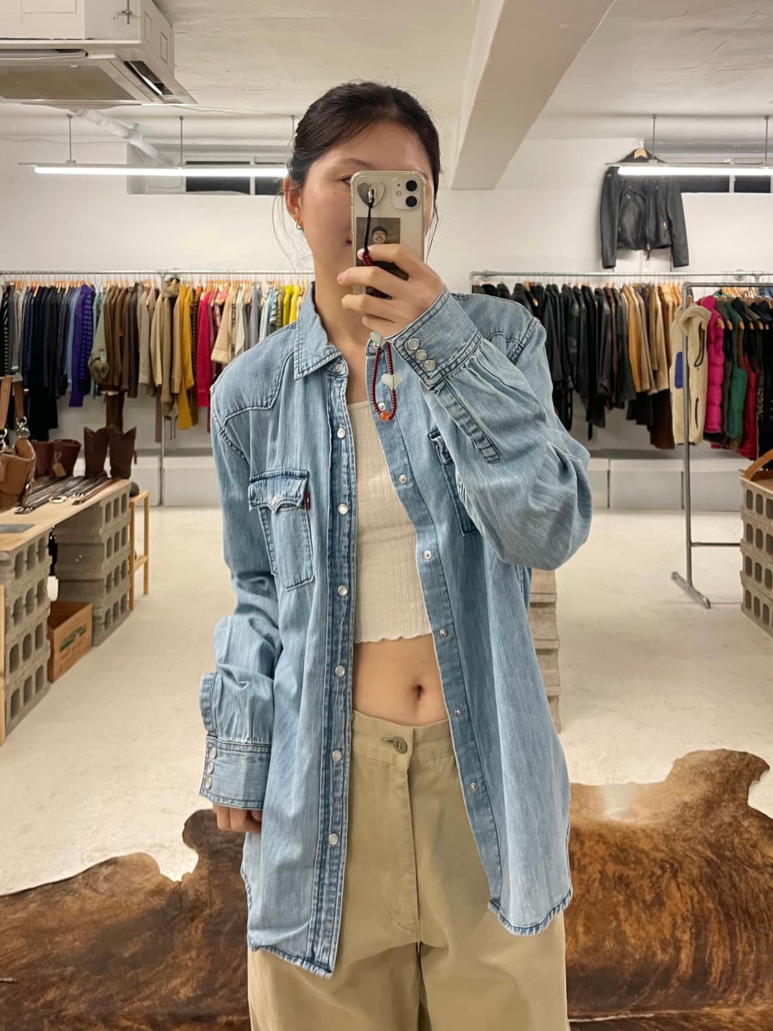 00's LEVI'S denim western shirts 리바이스 데님 상품이미지8