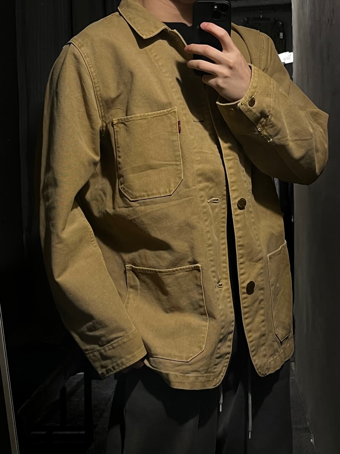 리바이스 라이트베이지 멀티포켓 아메카지 카라넥 워크자켓 L 상품이미지1