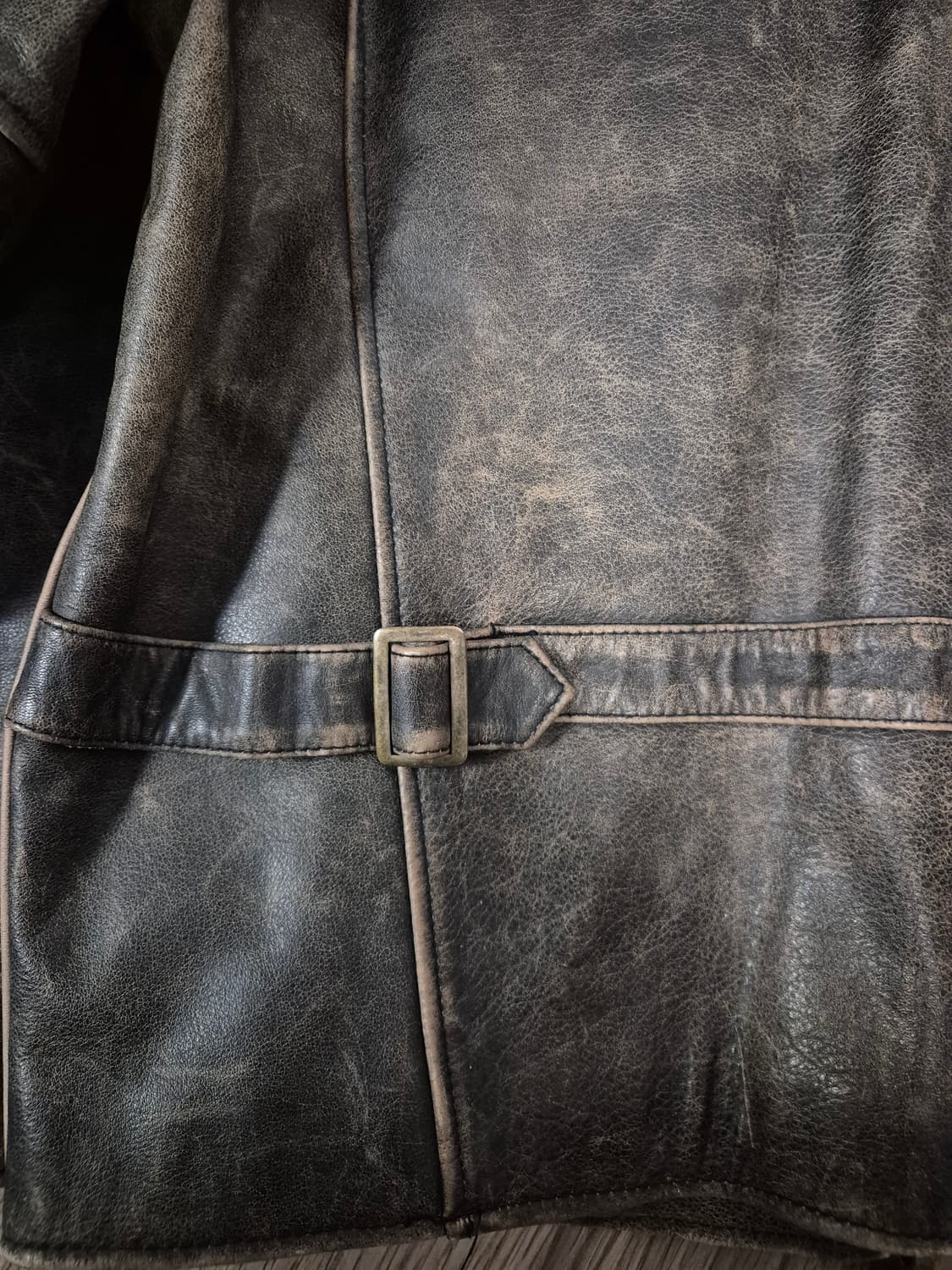 ESPRIT 뉴스보이 워싱 소가죽 자켓 상품이미지7