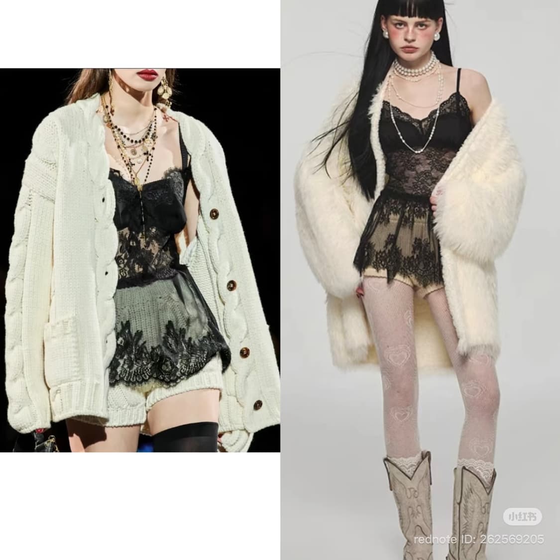 중브 원진스튜디오 패턴 레이스 슬립 레이어드 상품이미지3