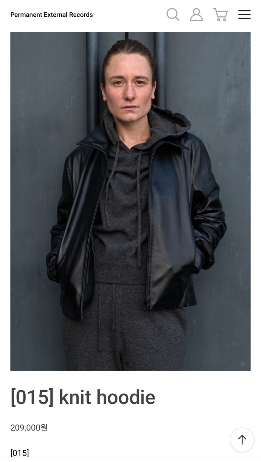 머듈 니트 후디 브라운 2사이즈 상품이미지2