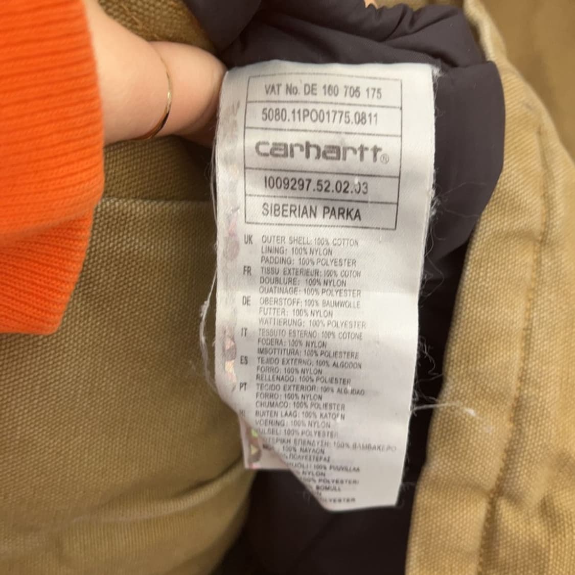 칼하트 시베리안 빈티지 털모자 패딩 파카 S C08618 상품이미지6
