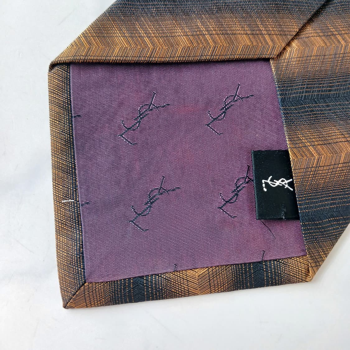 입생로랑 실크 헤링본 스트라이프 넥타이 9.7cm A+등급 a19714 상품이미지10