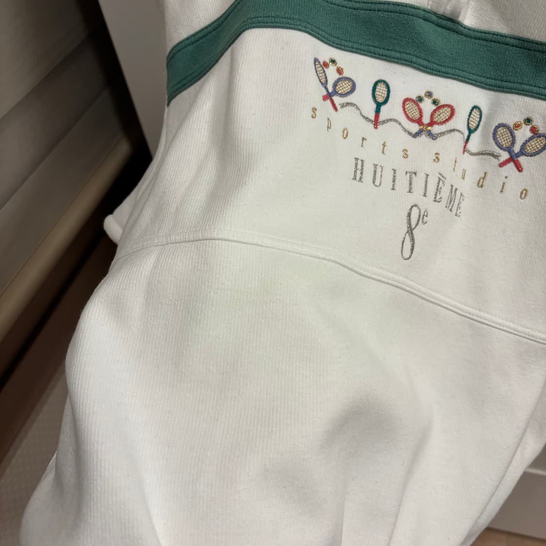 일본 HUITIEME 빈티지 테니스 하프넥 맨투맨 상품이미지7