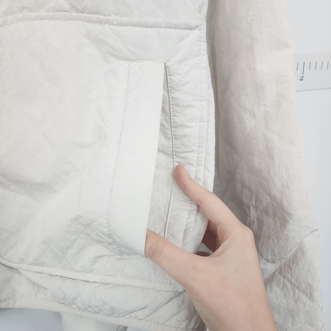 자라 아이보리 셔츠형 패딩 자켓 상품이미지5
