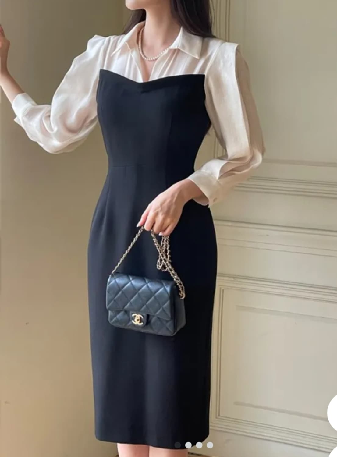 Marant 배색 셔츠 롱원피스 상품이미지2