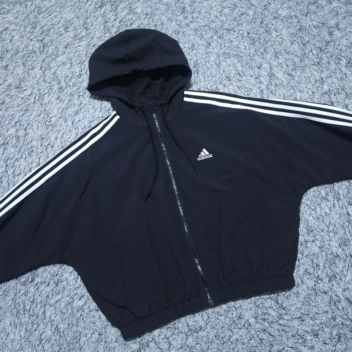 아디다스) L 여자 3S 크우븐자켓 윈드브레이커 / 왕눈이샵 상품이미지2