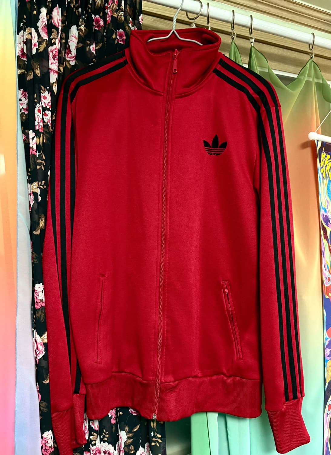 아디다스 져지 트랙탑 레드블랙 105 상품이미지1