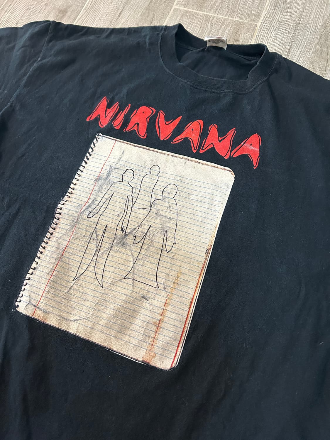 빈티지 너바나 고스트 노트북 티셔츠 xxl 2000년대 상품이미지2