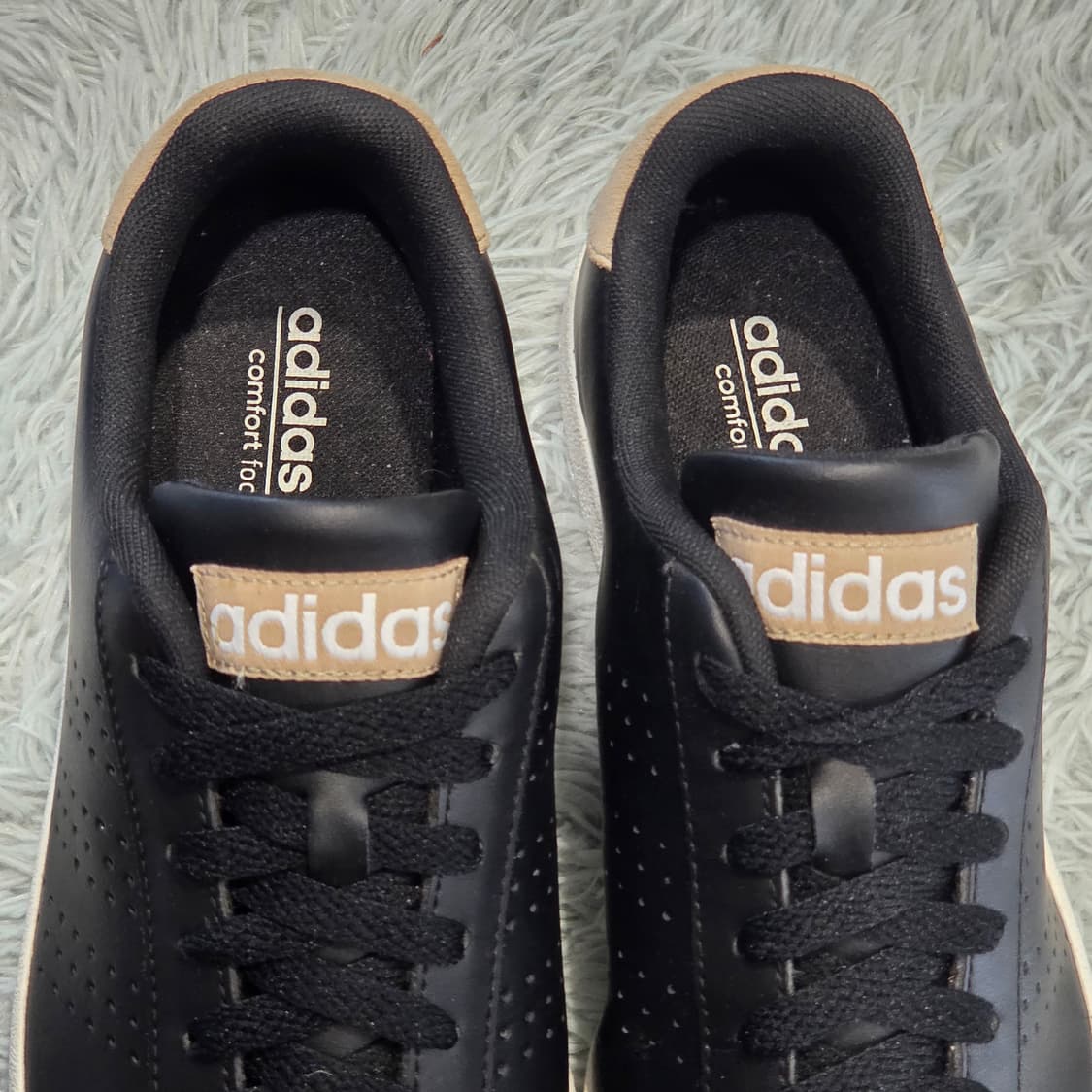 2q-3:아디다스 코트베이스 블랙 베이지 (250mm)-상태굿 상품이미지6