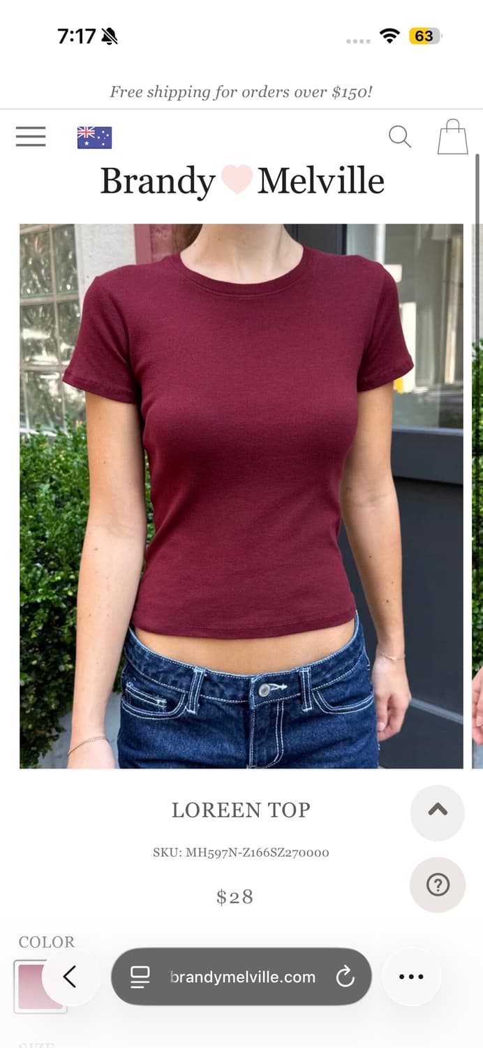 Brandy loreen top burgundy 상품이미지1