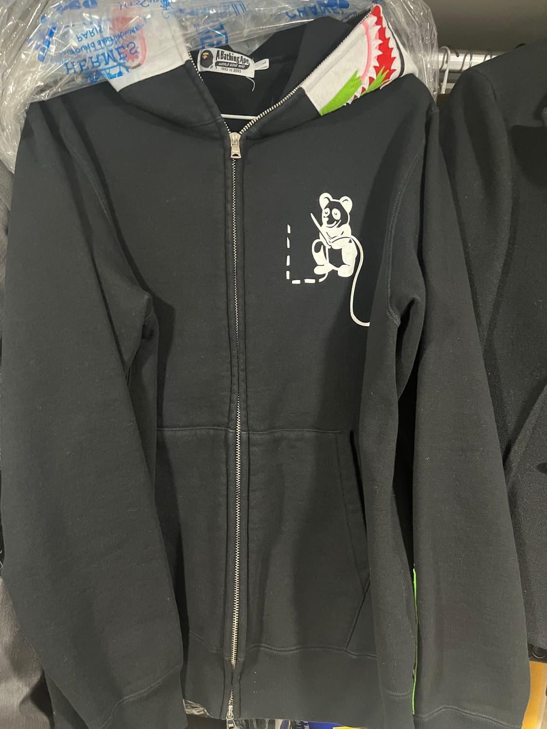 베이프 블랙 후드 집업L 상품이미지1