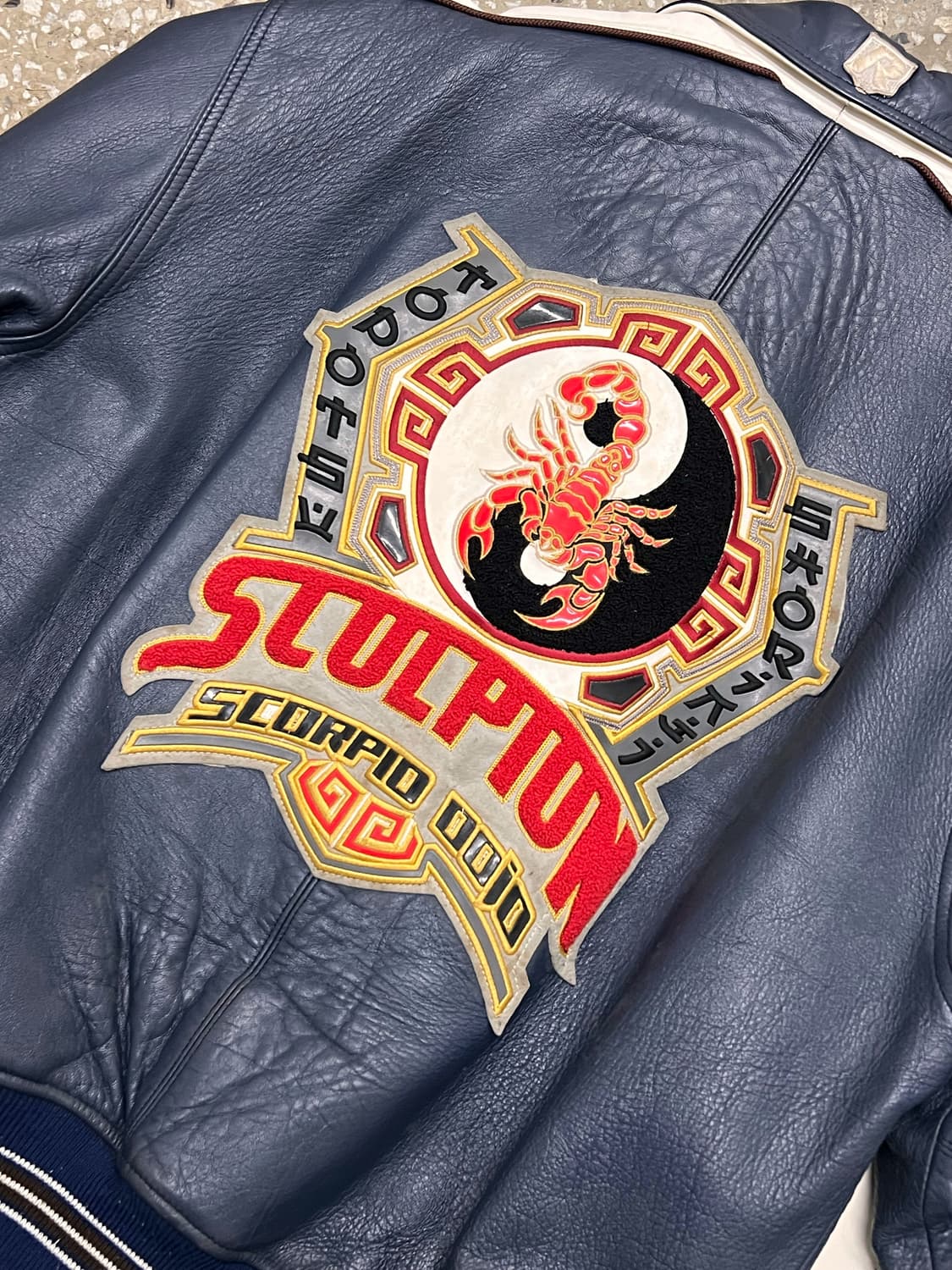 R.B.C Cowhide Leather Varsity Jacket  상품이미지3