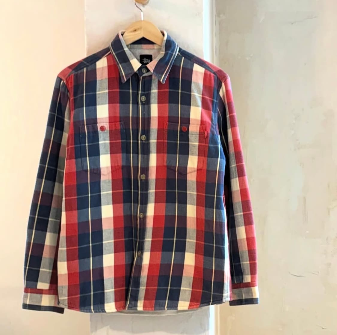 90‘s 스투시 퀼팅 체크 셔츠 자켓 상품이미지2