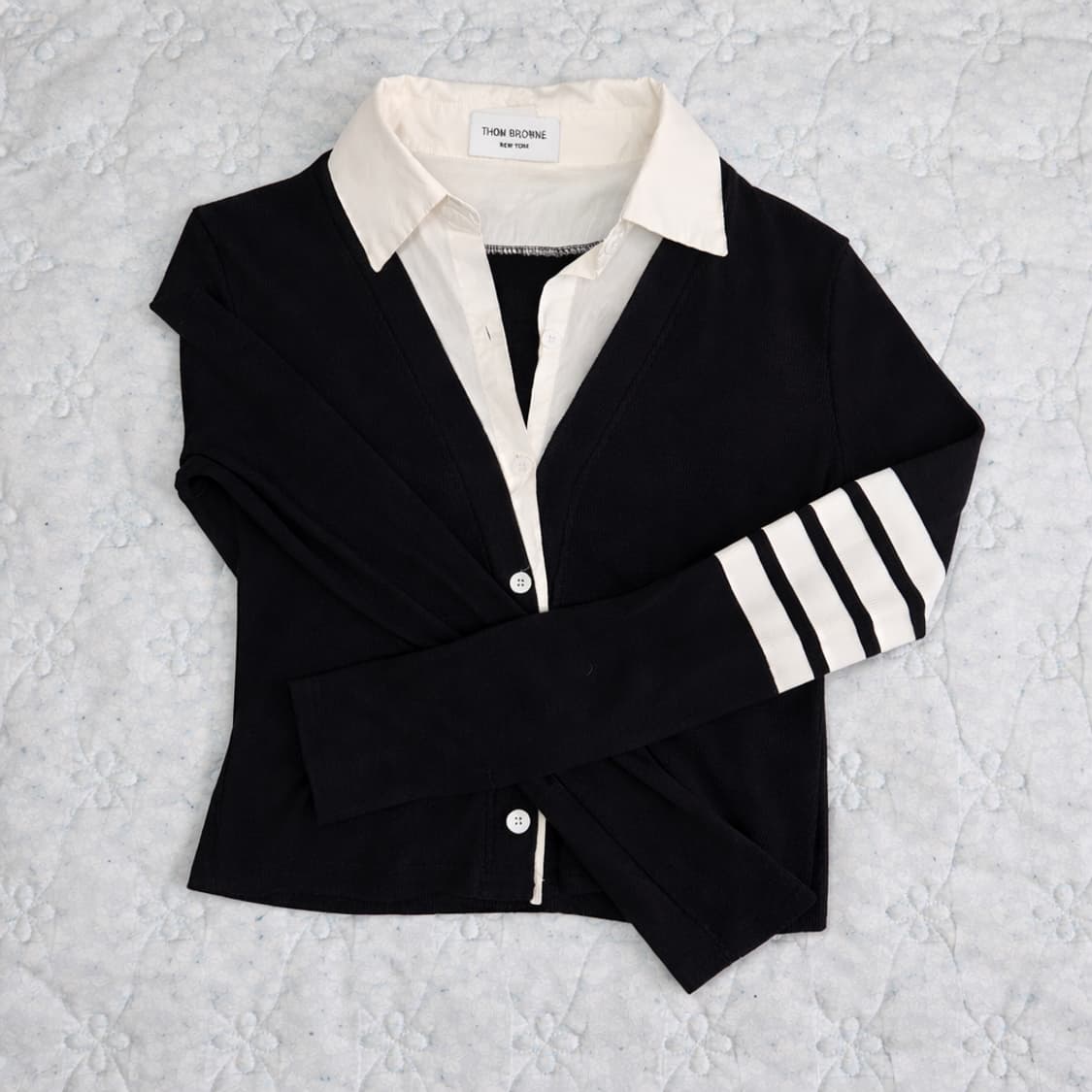 톰브라운 4바 가디건 블랙 M / 여성 크롭핏 상품이미지1