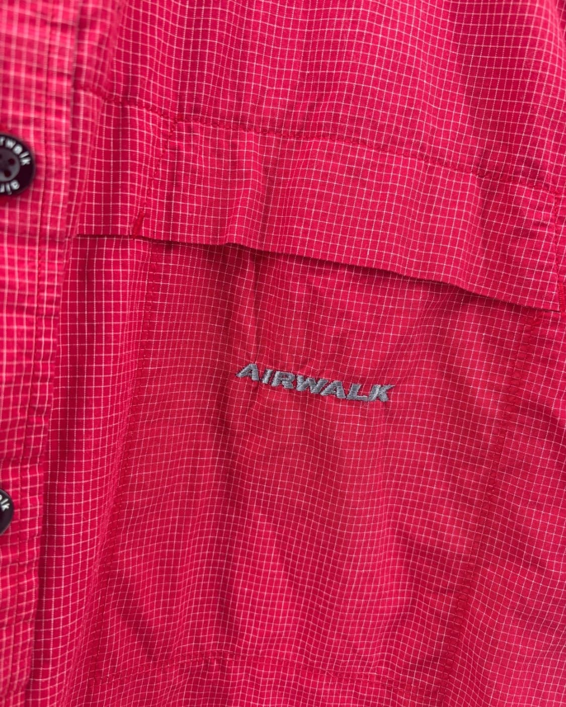 🧢 Airwalk 빈티지 반팔 윈드셔츠 자켓 (레드 / A급) 상품이미지4