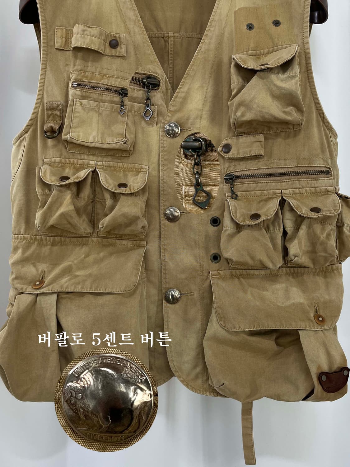 폴로 랄프로렌 버팔로 탄베이지 유틸리티 헌팅 베스트 자켓 상품이미지6