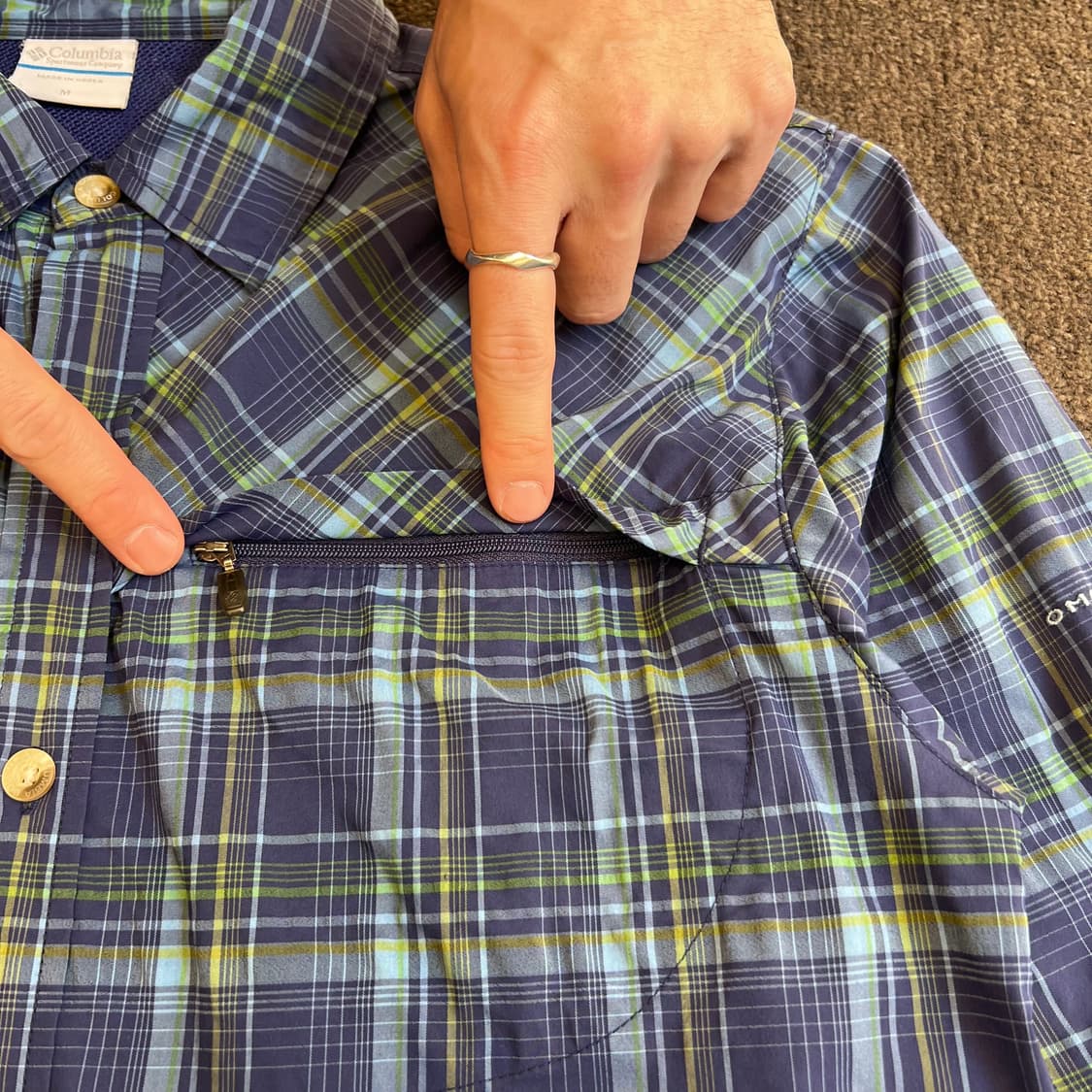 컬럼비아 체크 남방 상품이미지3