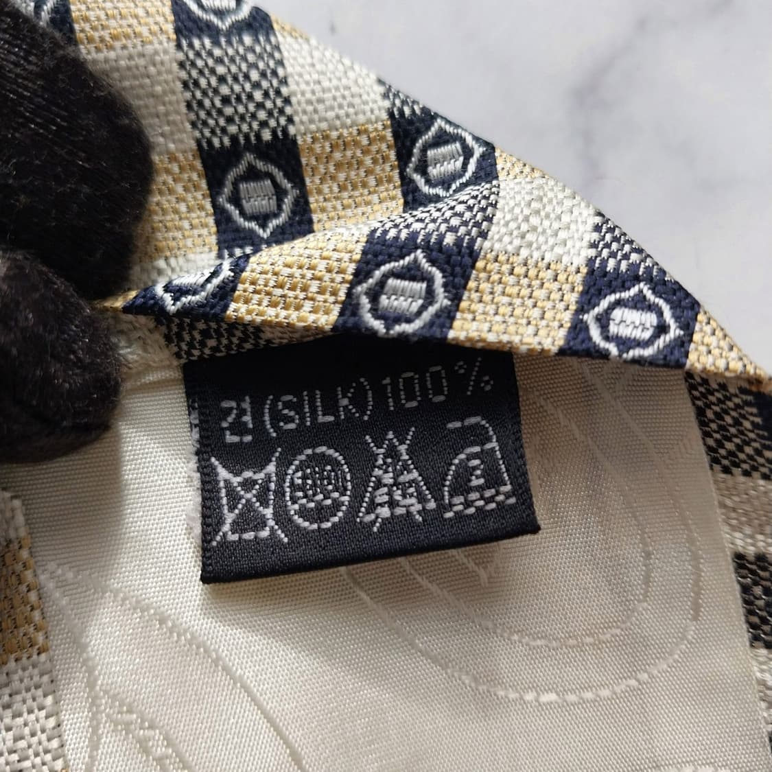 크리스찬 디올 넥타이 베이지 체크 패턴 9.5cm A등급 K2174
 상품이미지8