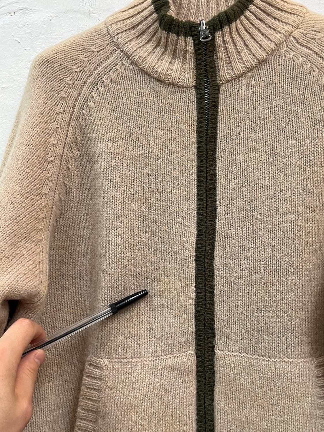 Weatherland basics 리버서블 울 니트집업 L 상품이미지8