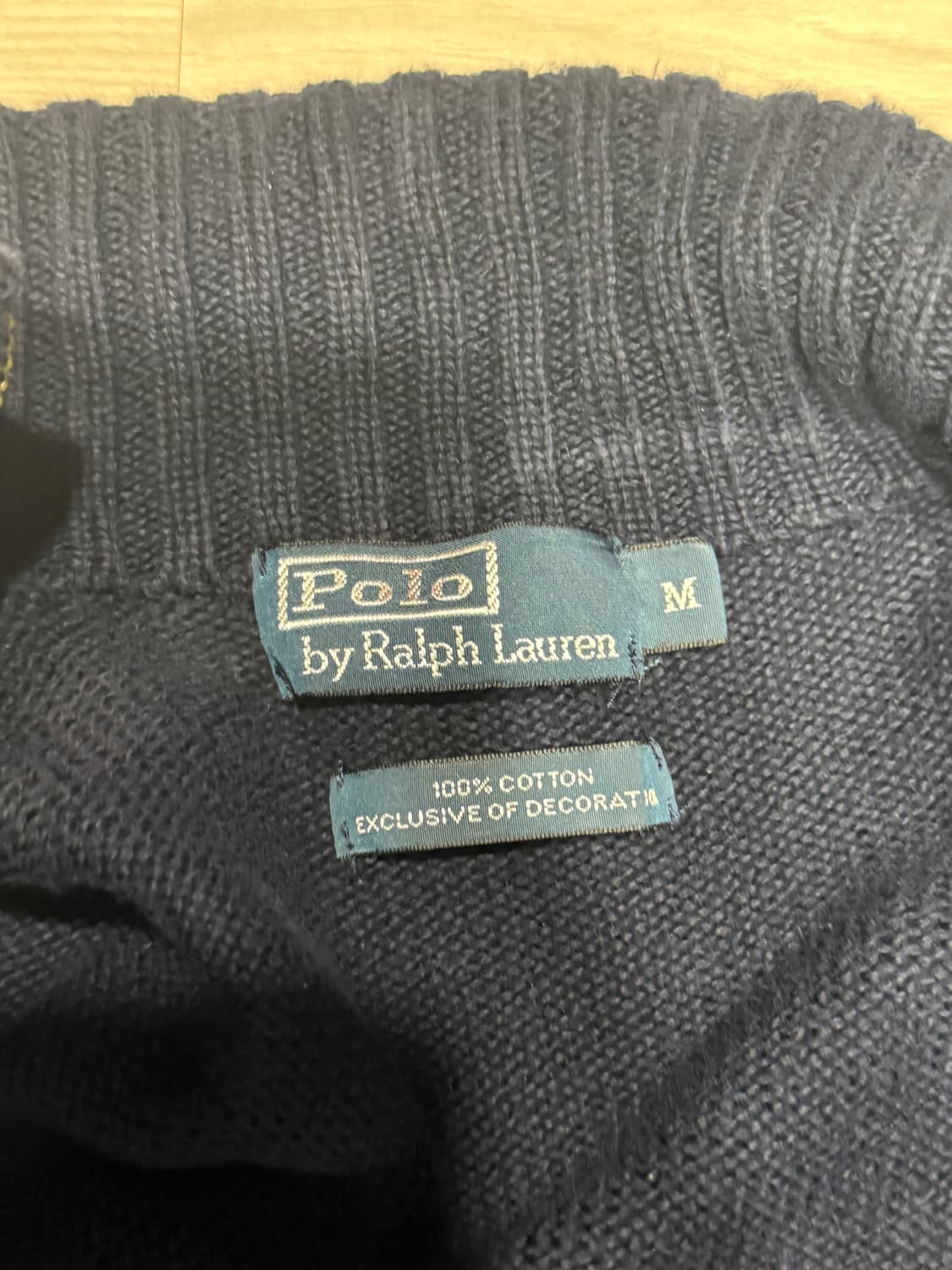 정품 폴로 랄프로렌 네이비 니트 집업 상품이미지4