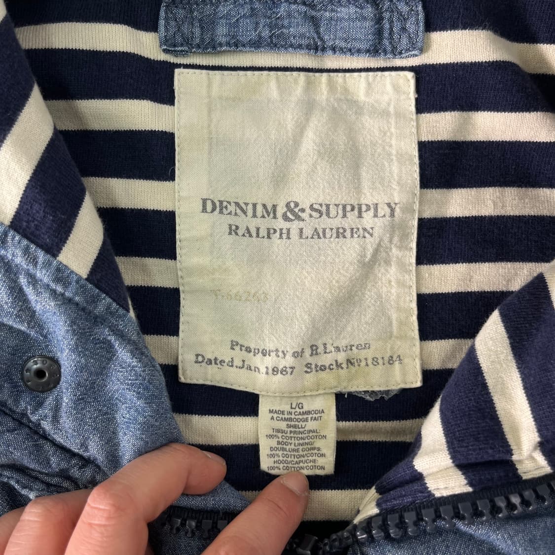 100 폴로 데님 앤 서플라이 페인팅 데님 필드 자켓 상품이미지2