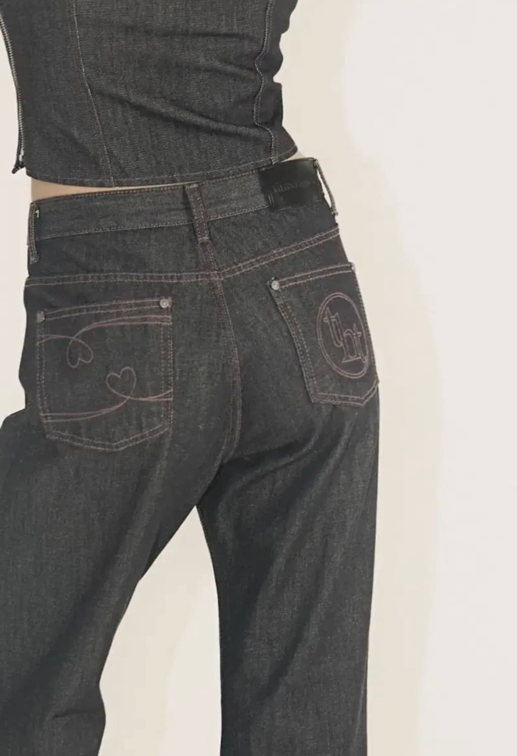 쓰리타임즈 raw pink denim pants 상품이미지1