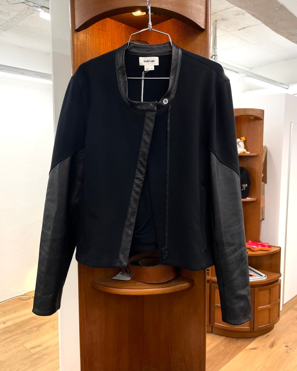 [S] 헬무트랭 코튼 레더 숏 자켓 상품이미지6