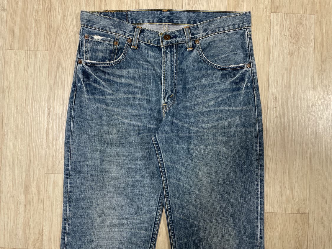 32~33) 00's 리바이스 502 일자핏 워싱 데님팬츠(일본제)LVC 상품이미지5