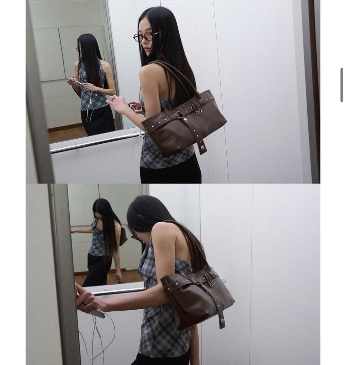 레이몬트 strap stud boat bag 가방 브라운 상품이미지2