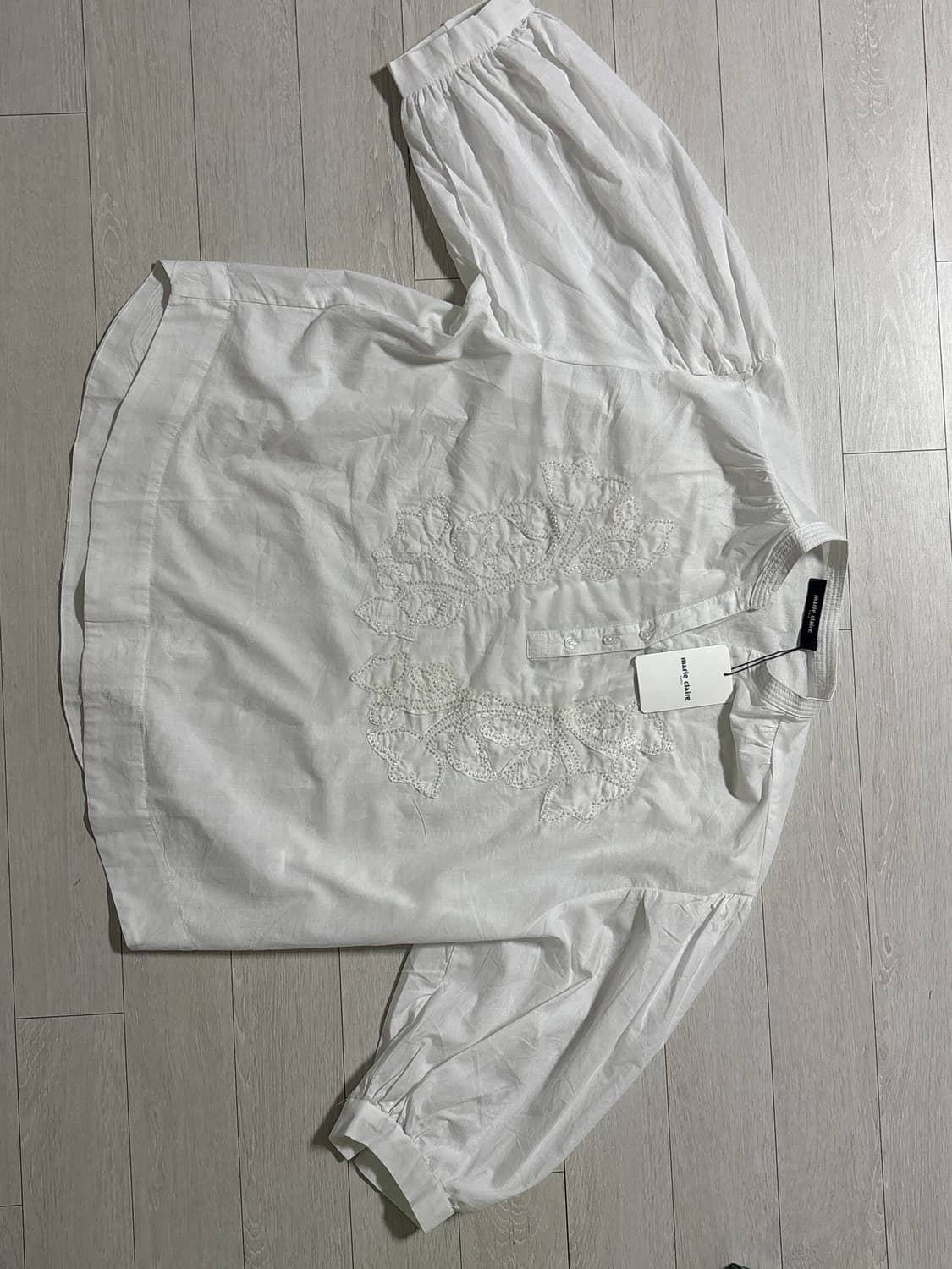 Marie claire  면 비즈 블라우스 (휴양지 강추) 상품이미지2