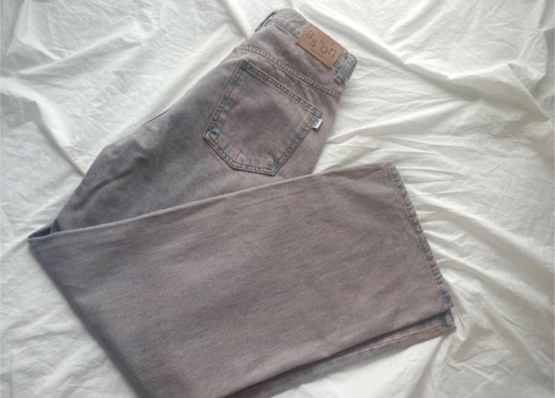 애즈온 데님 와이드팬츠 판매 M 상품이미지1