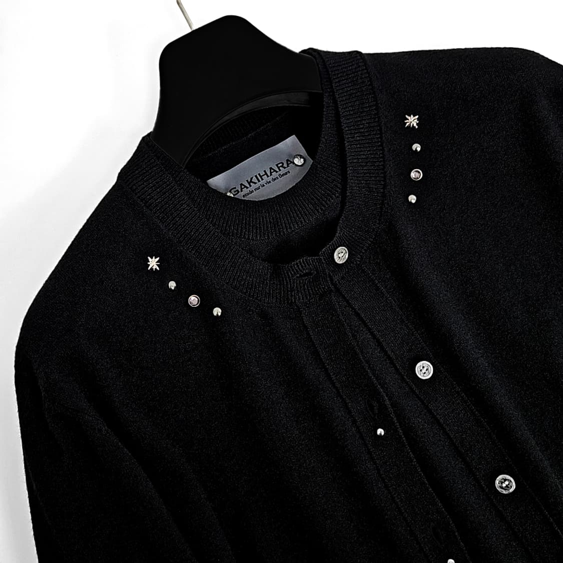 Amano 웨스턴 리벳 투피스 레이어드 니트 (black) 상품이미지6