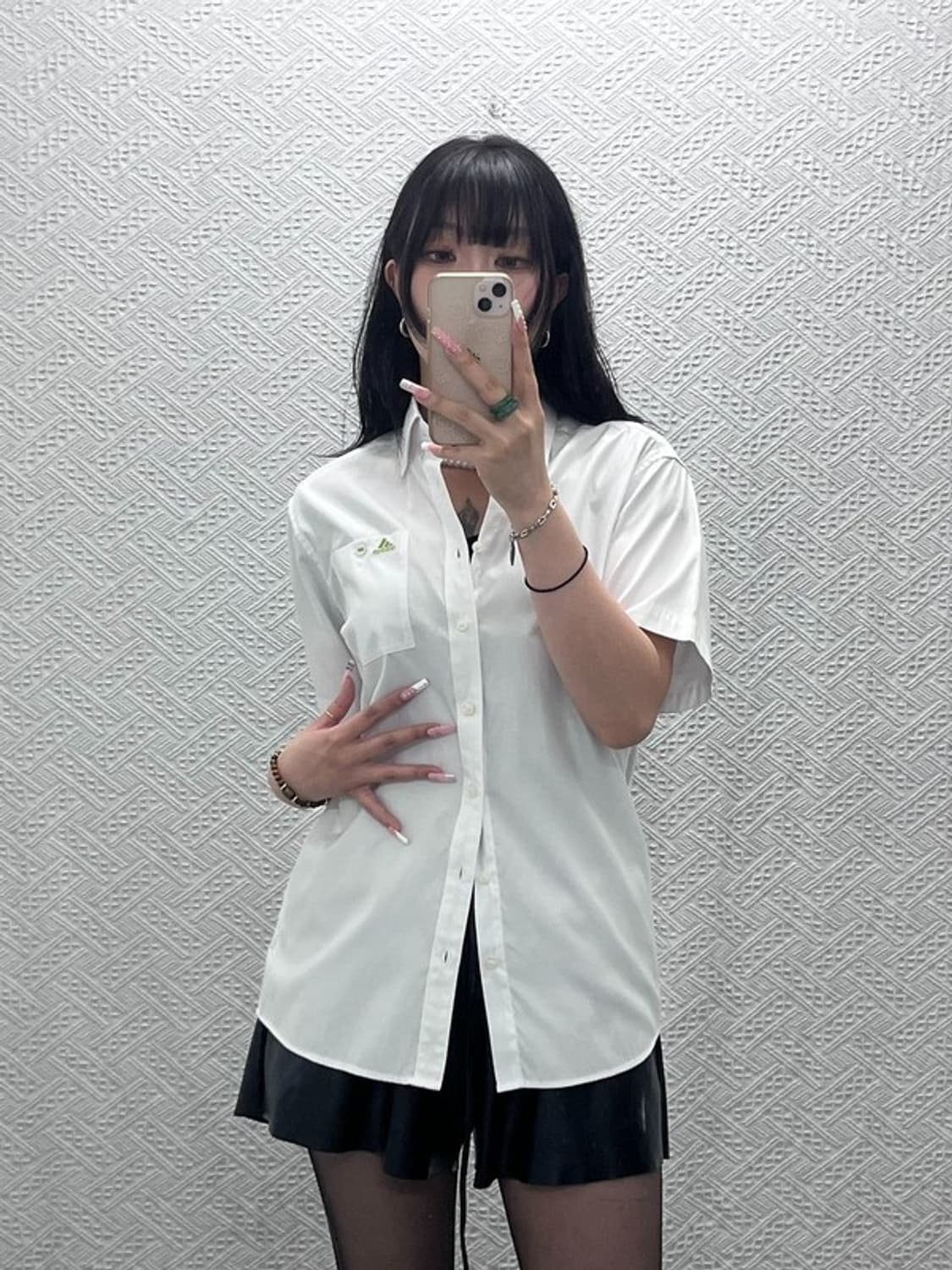 아디다스 빈티지 캐주얼 워크 포켓 자수 반팔 셔츠 95 C12553 상품이미지2
