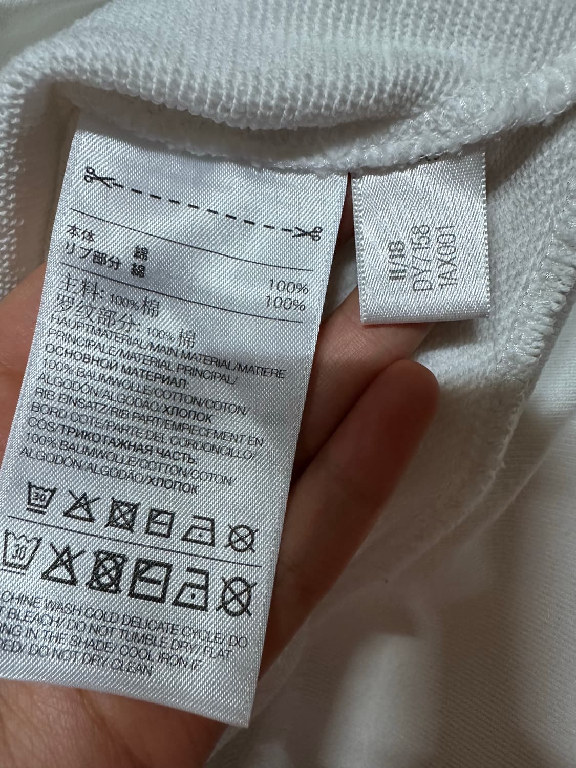 아디다스 x 요지 야마모토 19s/s Y-3 맨투맨 아디다스맨투맨 화이트 상품이미지5