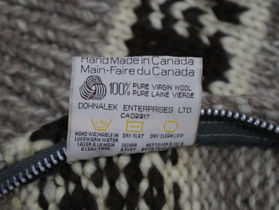 투악 버진울 집업 코위찬 가디건 made in cana 상품이미지6