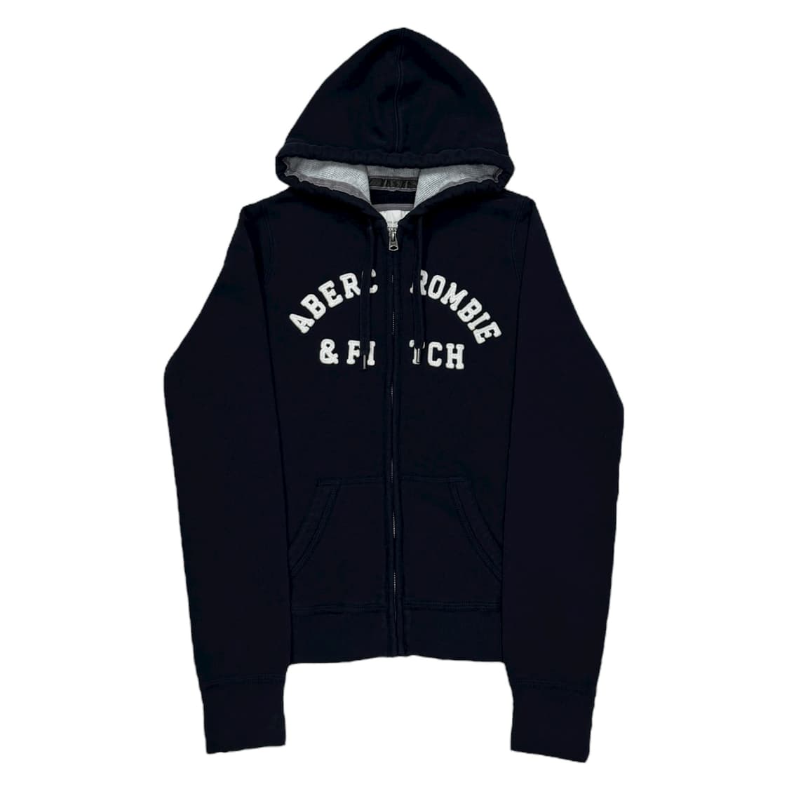 아베크롬비 빈티지 Y2K 네이비 스펠로고 기모 후드집업 자켓 M 상품이미지1