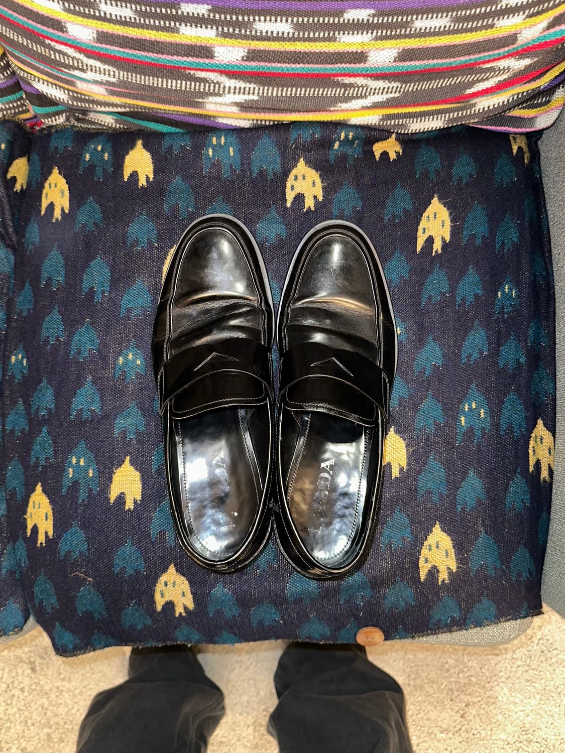 Prada leather aged penny loafers  상품이미지9