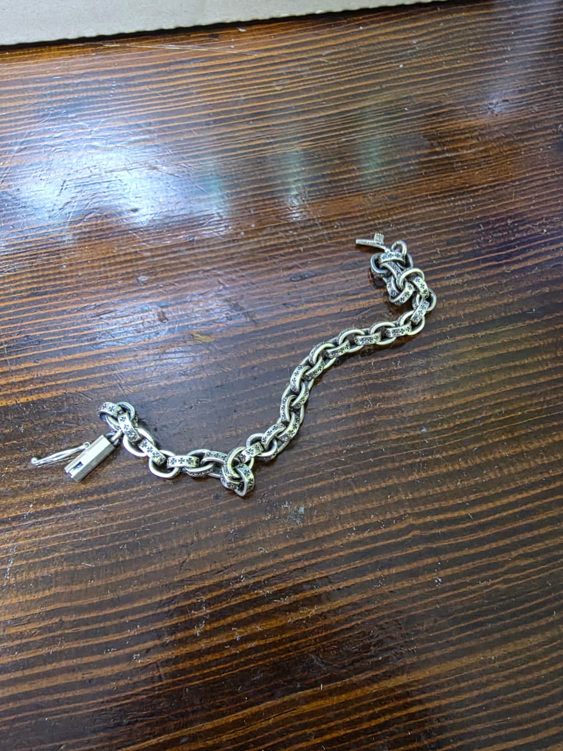 킹크로치 black cross chain bracelet 상품이미지1