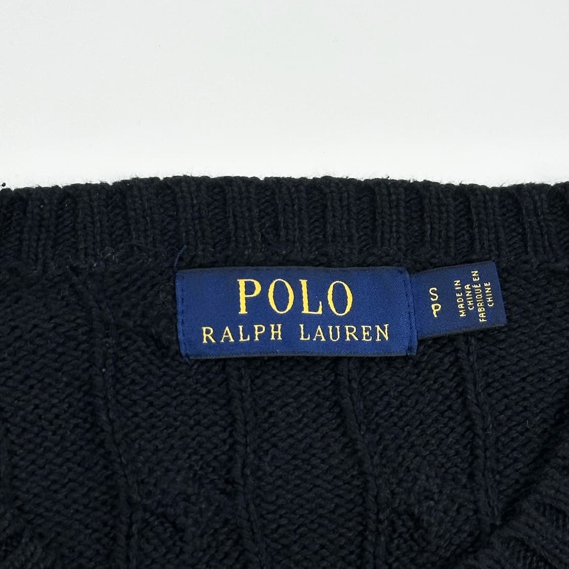 폴로 랄프로렌 포니 블랙 케이블 니트 (S) 상품이미지5